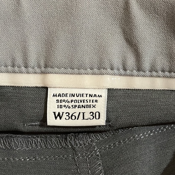 FootJoy Men‘s Golf Pants, Heather Charcoal W36/L30, Four-Way Stretch Flat Front - Picture 7 of 10